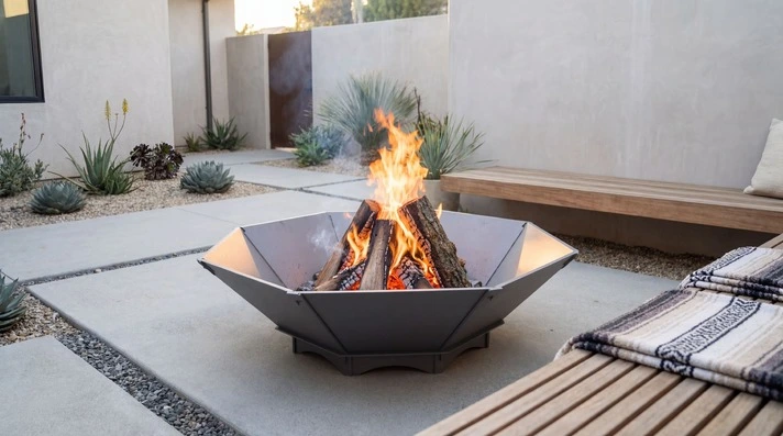 Octagon custom steel fire pit