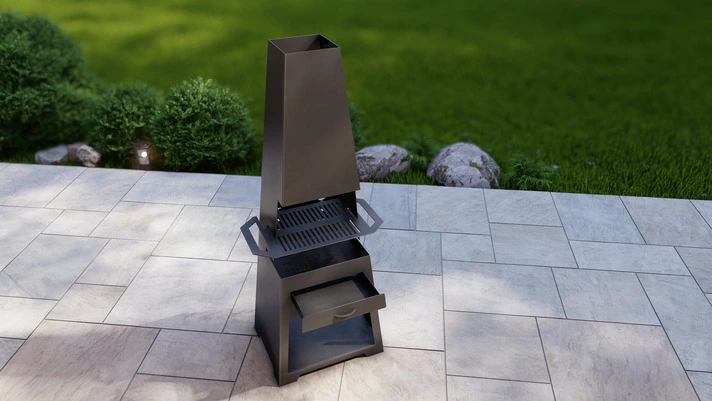 Outdoor fireplace grill steel fire pit made in Perth